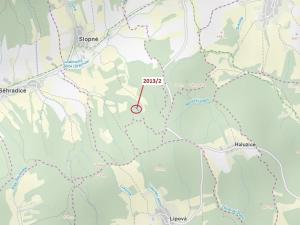 Dražba pozemku, Slopné, 1363 m2