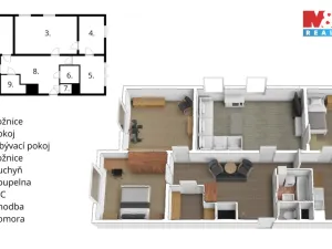 Prodej bytu 4+1, Mladošovice, 91 m2
