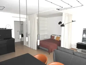 Pronájem bytu 1+kk, Praha - Žižkov, Buchovcova, 48 m2