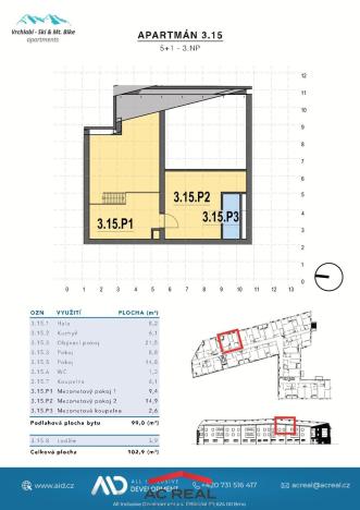 Prodej bytu 4+1, Vrchlabí - Hořejší Vrchlabí, Horská, 99 m2
