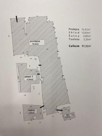 Pronájem obchodního prostoru, Teplice, Masarykova třída, 97 m2