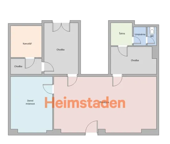 Pronájem kanceláře, Karviná - Nové Město, Erbenova, 93 m2