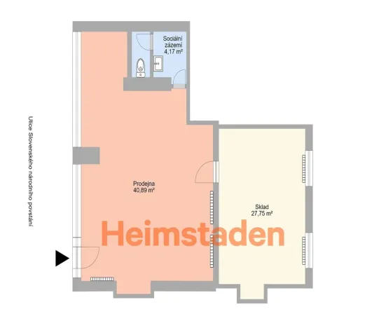 Pronájem obchodního prostoru, Havířov - Šumbark, Slovenského národního povstání, 73 m2