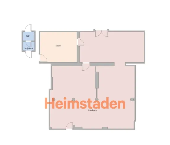 Pronájem obchodního prostoru, Karviná - Nové Město, nám. Budovatelů, 126 m2