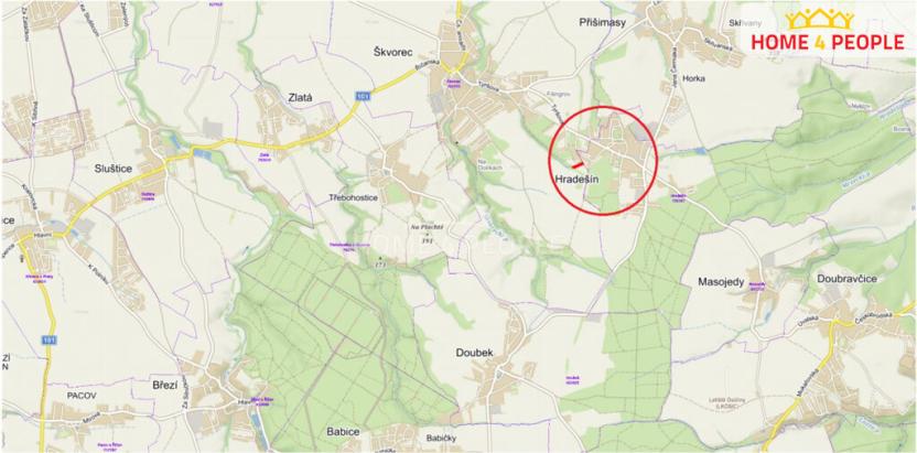 Prodej pozemku, Hradešín, 2614 m2