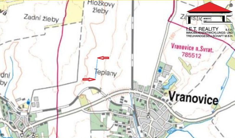 Prodej zemědělské půdy, Vranovice, 2575 m2