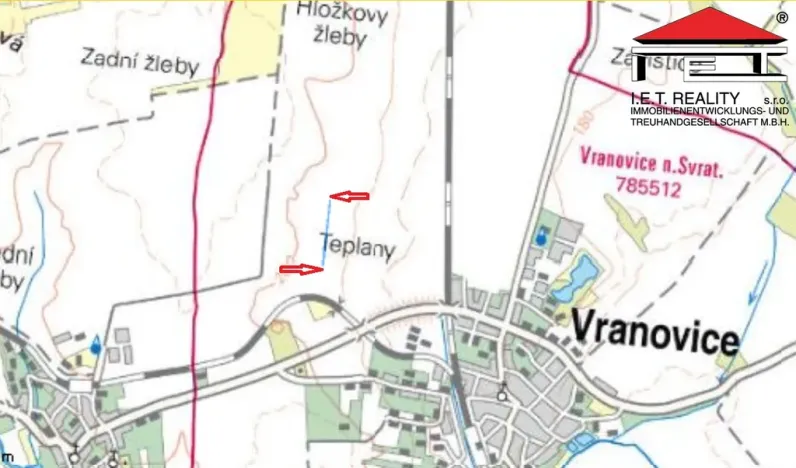 Prodej zemědělské půdy, Vranovice, 2575 m2