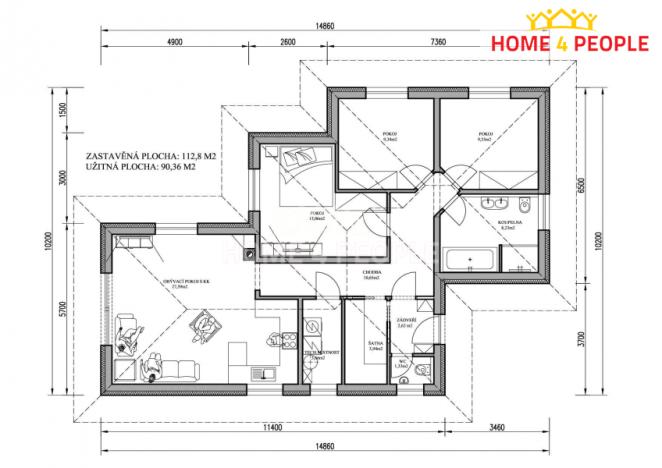 Prodej rodinného domu, Bořenovice, 113 m2