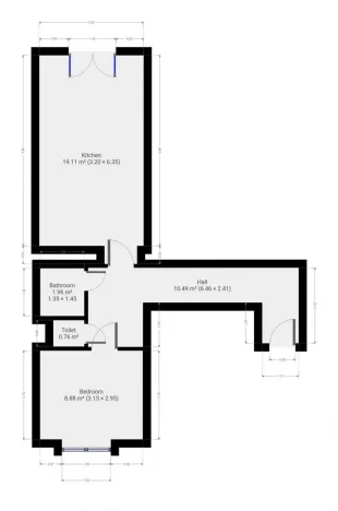 Pronájem bytu 2+kk, Praha - Nové Město, Sokolská, 45 m2