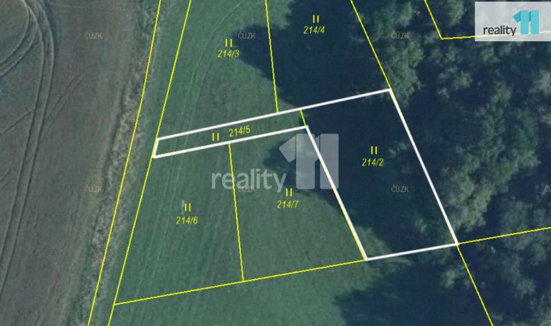 Prodej trvalého travního porostu, Boňkov, 728 m2