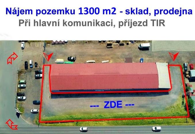 Pronájem pozemku pro komerční výstavbu, Bořanovice, Mělnická, 1300 m2