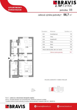 Prodej bytu 2+kk, Svratouch, 57 m2