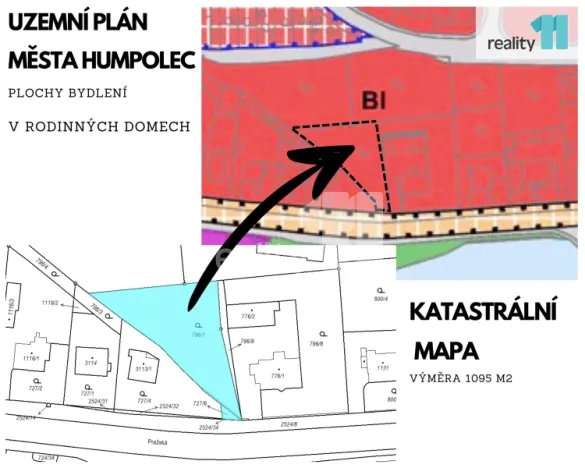 Prodej pozemku pro bydlení, Humpolec, 1096 m2