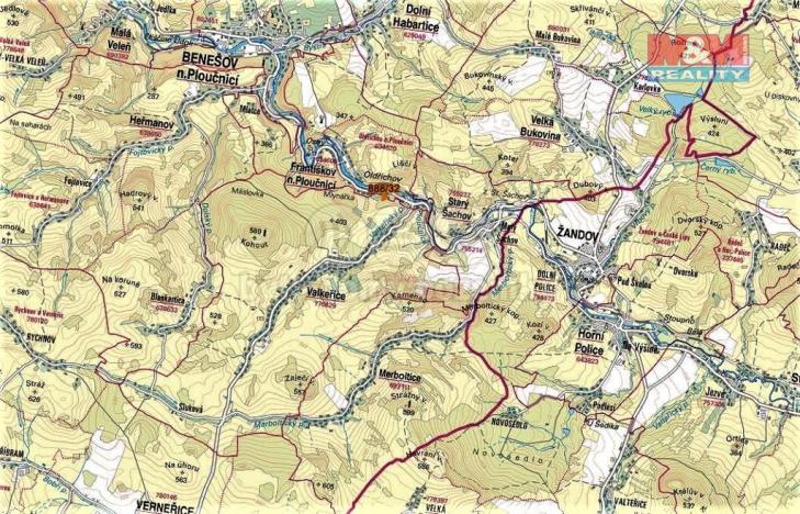 Prodej trvalého travního porostu, Valkeřice, 2833 m2