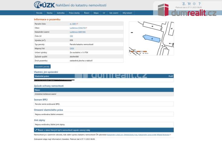 Prodej pozemku pro komerční výstavbu, Luštěnice - Zelená, 636 m2