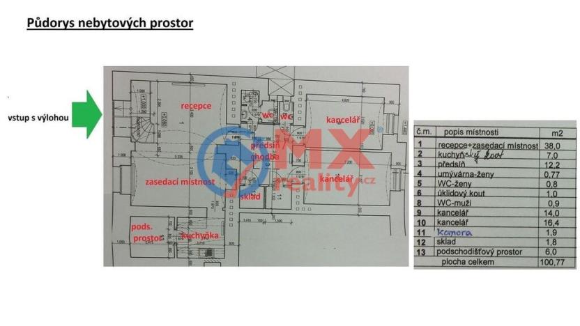 Prodej kanceláře, Praha - Vinohrady, Na Švihance, 101 m2