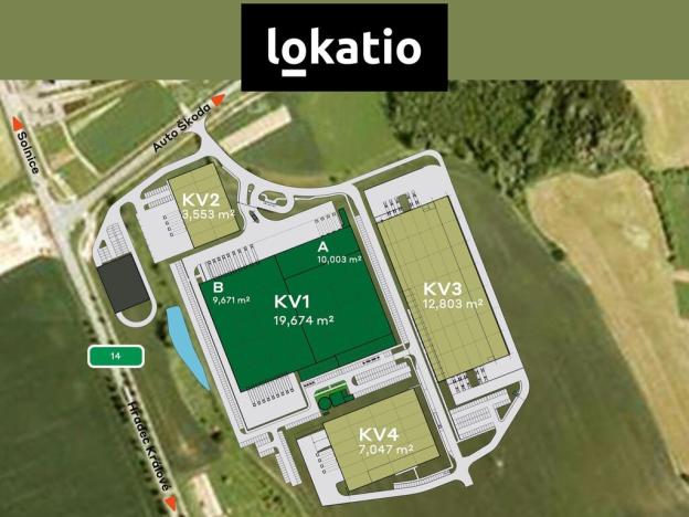 Pronájem skladu, Solnice, Průmyslová, 1819 m2