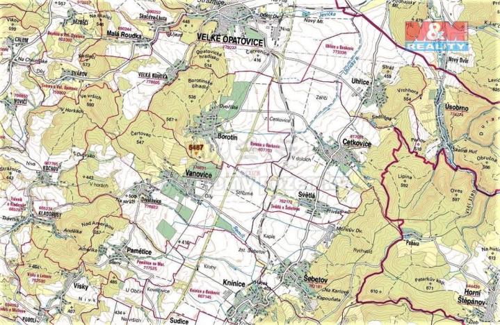 Prodej lesa, Borotín, 1374 m2