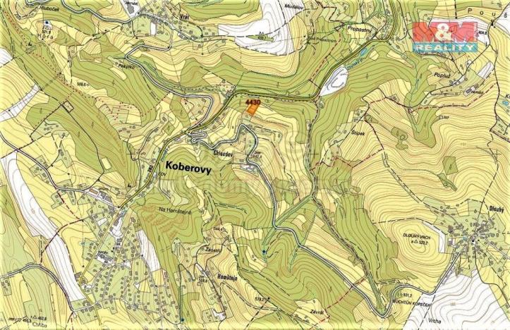 Prodej trvalého travního porostu, Koberovy, 2213 m2