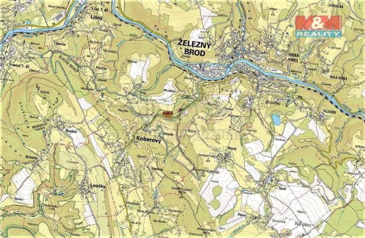 Prodej rybníku, Koberovy, 437 m2