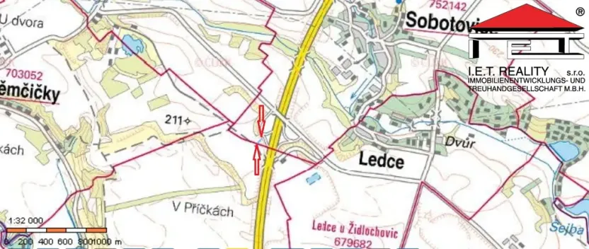 Prodej pole, Sobotovice, 596 m2