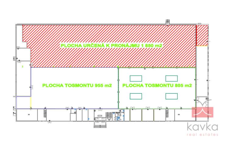 Pronájem komerční nemovitosti, Jindřichův Hradec - Otín, 1850 m2