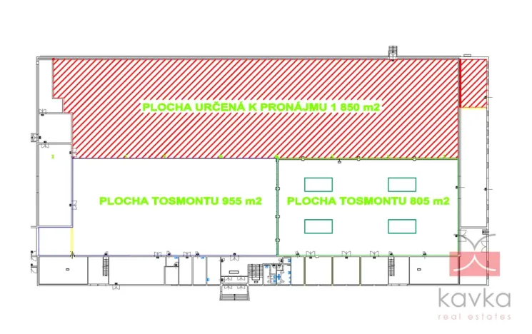 Pronájem komerční nemovitosti, Jindřichův Hradec - Otín, 1850 m2