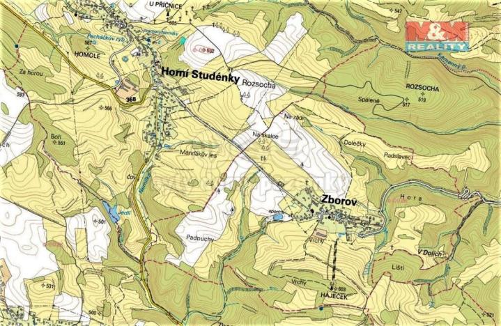 Prodej trvalého travního porostu, Horní Studénky, 1864 m2
