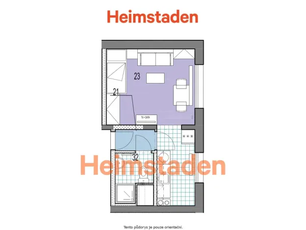 Pronájem bytu 1+kk, Havířov - Město, Národní třída, 24 m2