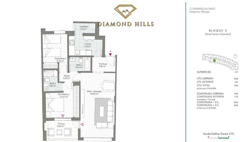 Prodej bytu 3+kk, Španělsko, Estepona, 78 m2