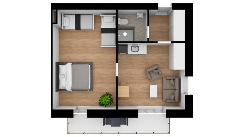 Prodej bytu 2+kk, Křišťanov - Arnoštov, 46 m2