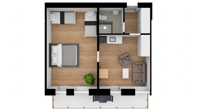 Prodej bytu 2+kk, Křišťanov - Arnoštov, 44 m2