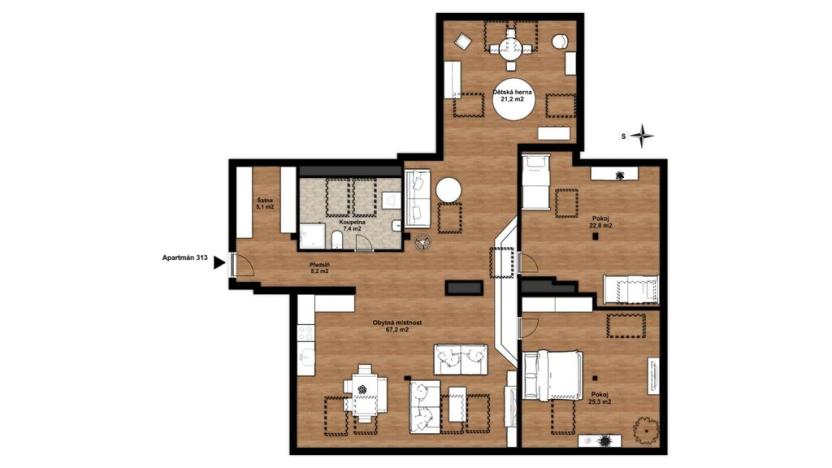 Prodej bytu 4+kk, Křišťanov - Arnoštov, 156 m2