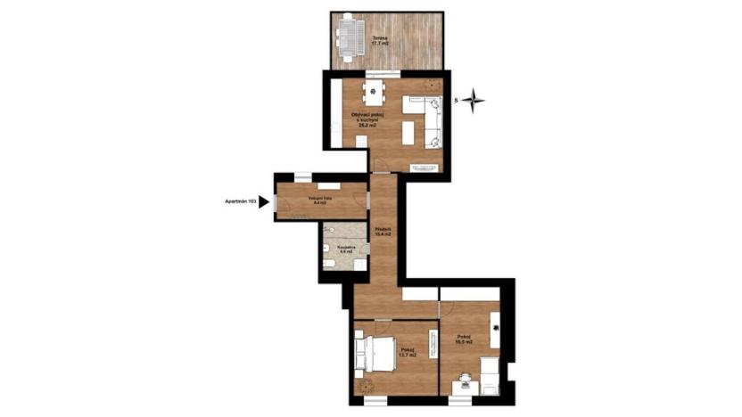 Prodej bytu 3+kk, Křišťanov - Arnoštov, 84 m2
