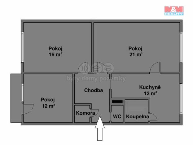 Prodej bytu 3+1, Tišnov, Květnická, 76 m2