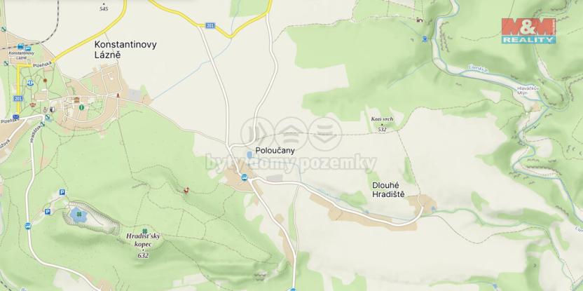 Prodej louky, Konstantinovy Lázně - Dlouhé Hradiště, 3120 m2