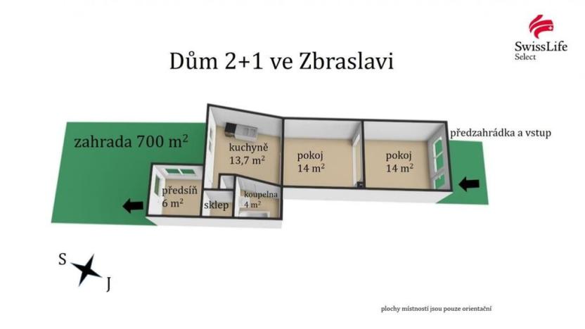 Prodej rodinného domu, Zbraslav, Šlapalova, 55 m2