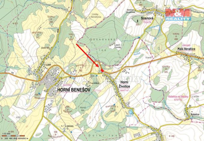 Prodej zahrady, Horní Životice, 3410 m2