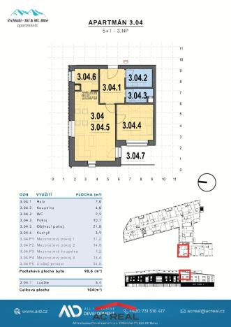 Prodej bytu 4+kk, Vrchlabí - Hořejší Vrchlabí, Horská, 155 m2