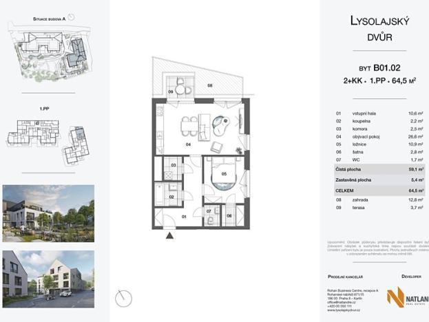 Prodej bytu 2+kk, Praha - Lysolaje, Lysolajské údolí, 59 m2