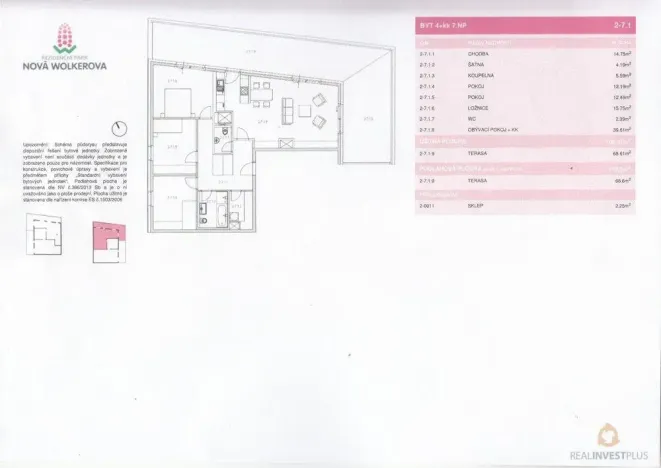 Pronájem bytu 4+kk, Olomouc, Eduarda Hamburgera, 113 m2