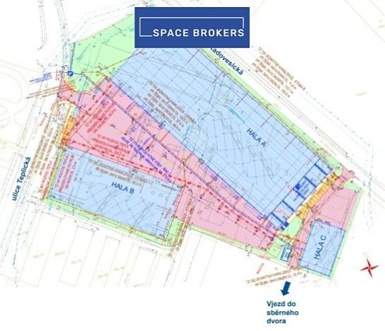 Pronájem skladu, Bílina, 14660 m2