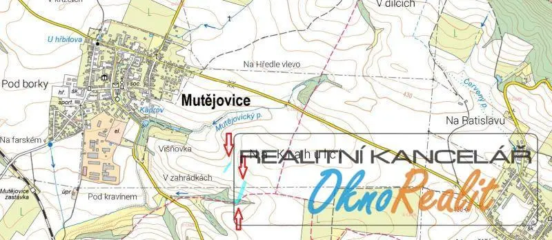 Prodej zemědělské půdy, Mutějovice, 2073 m2