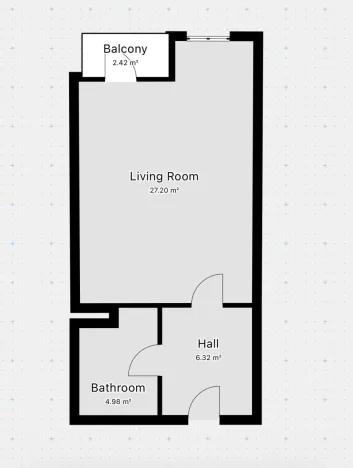 Pronájem bytu 1+kk, Praha - Kunratice, Za valem, 42 m2