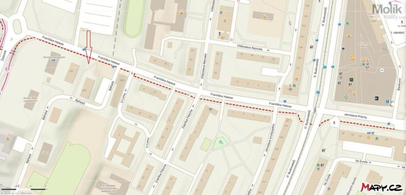Prodej pozemku pro komerční výstavbu, Most, Františka Halase, 784 m2