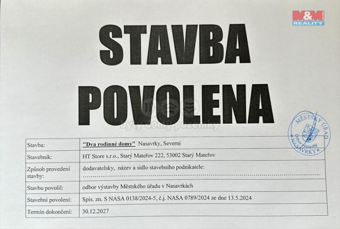 Prodej pozemku pro bydlení, Nasavrky, 503 m2