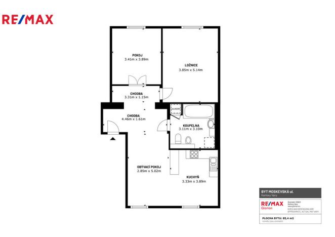 Prodej bytu 3+kk, Karlovy Vary, Moskevská, 75 m2