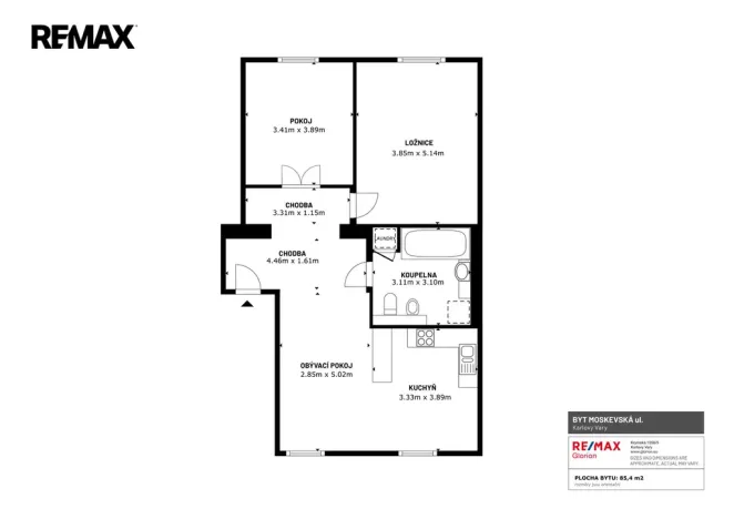 Prodej bytu 3+kk, Karlovy Vary, Moskevská, 75 m2