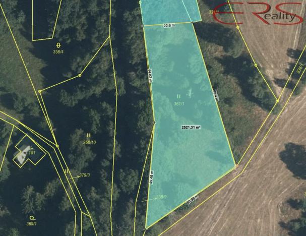 Prodej trvalého travního porostu, Janov nad Nisou - Hraničná, 2521 m2