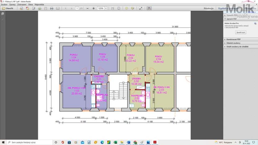 Pronájem bytu 3+kk, Most, Hollarova, 63 m2